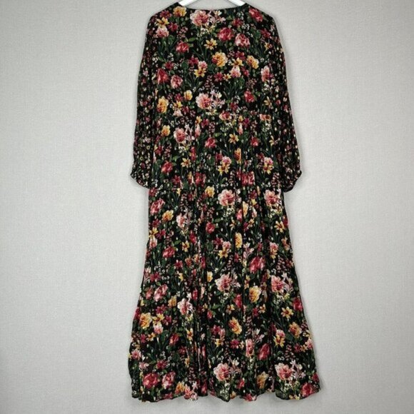 J.Crew Womens Dress Extra Large Tie Front Lurex Floral Maxi Cottagecore Prairie - Picture 10 of 15